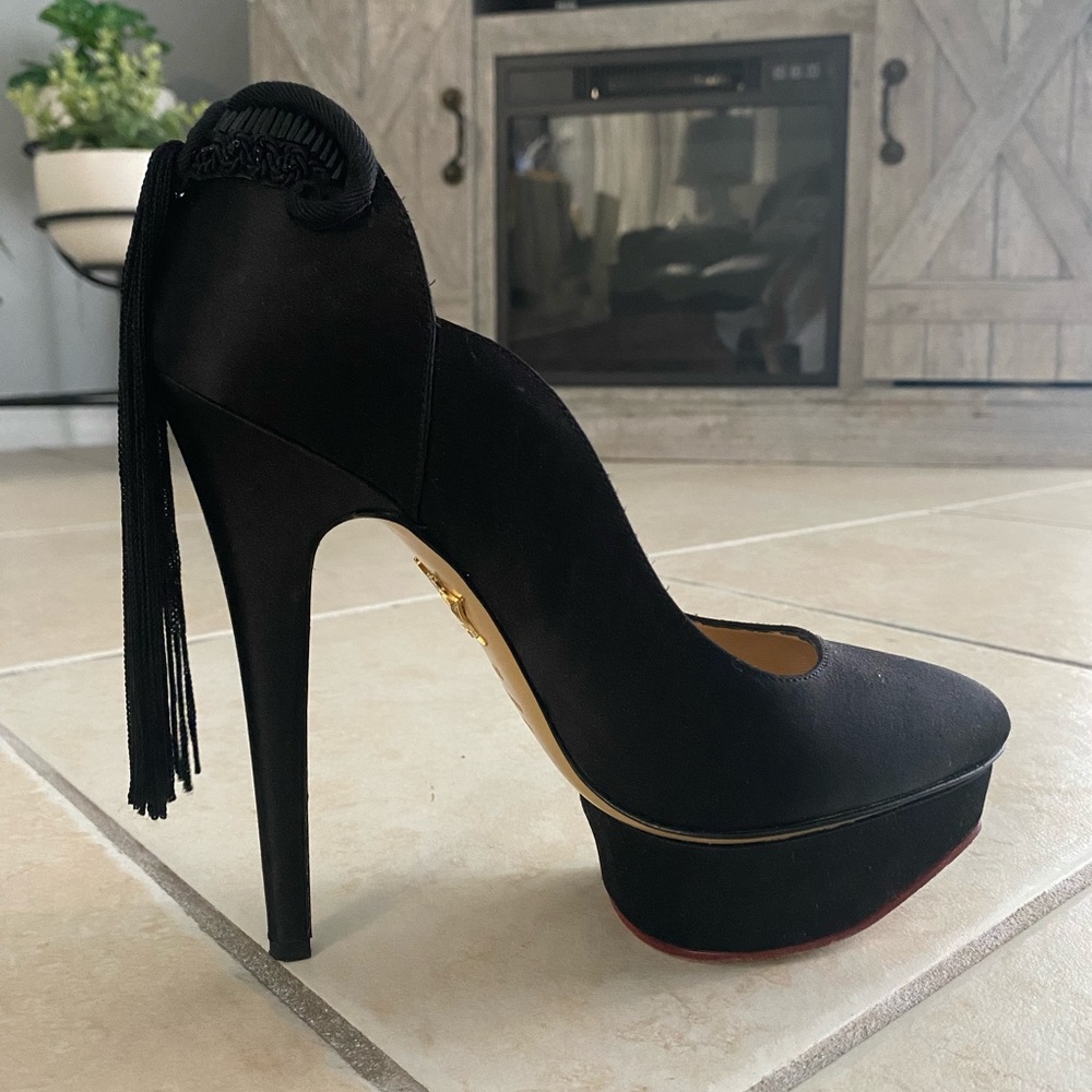 Charlotte Olympia show stopper satin tassel pumps